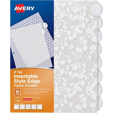 Avery Insertable Style Edge Plastic Dividers, 11291