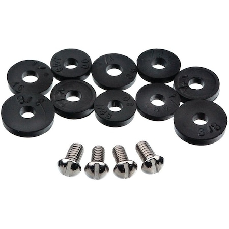 Danco Faucet Washer Assortment, 1332 in Dia, Rubber, For QuickOpening Style Faucets 80790