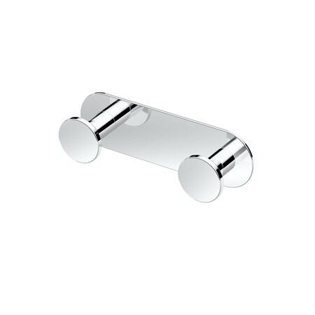 Gatco Glamour All Modern Décor 6.5" Double Robe Hook, Chrome 1281