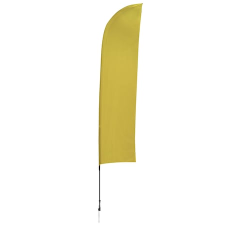 Showdown Displays 10.5 Ft  Solid-Color Value Blade Sail Sign Kit (Single-Sided With Spike Base)  - Fm Yellow 191548-FMYE