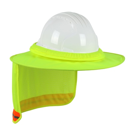 Ez-Cool Hi-Vis Full Brim Hard Hat Visor with Neck Shade 396-850-LY