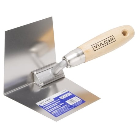 Vulcan Trowel, 3.5 in W Blade, 4.25 in L Blade, Comfort Grip Handle, Hardwood Handle, 3.5 in Blade Radius 164603L