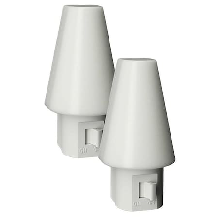 Amertac Tipi Series Night Light, 120 V, 0.3 W, LED Lamp, Warm White Light, 1 Lumens, 3000 K Color Temp NL-TIPI-F2