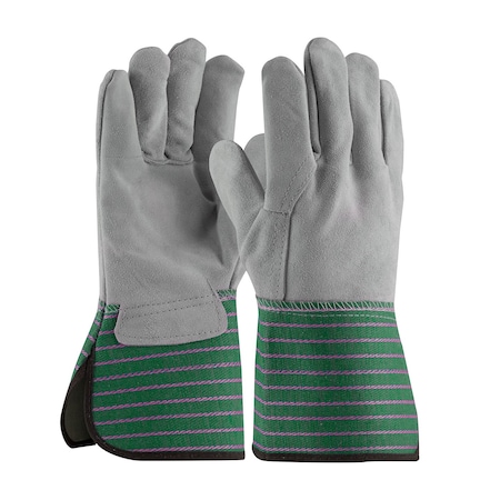 Pip Superior Grade Split Cowhide Leather Palm Glove w/Full Leather Back, Rubberized Gauntlet Cuff, 12PK 900-EA/XL
