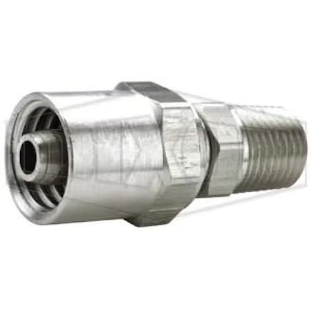 Dixon Reusable Hose Fitting, 1/4 in Nominal, Hose ID x MNPTF End Style, 303 SS, Domestic 1834094KSS