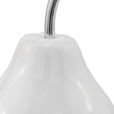 Homeroots White Jumbo Pear Shaped Aluminum Accent Home Decor 383754