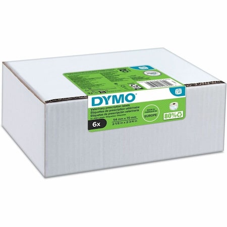 Dymo Veterinary Prescription Labels for LabelWriter Label Printers, 2.75x2.12, Black/White, 2400PK 2187328