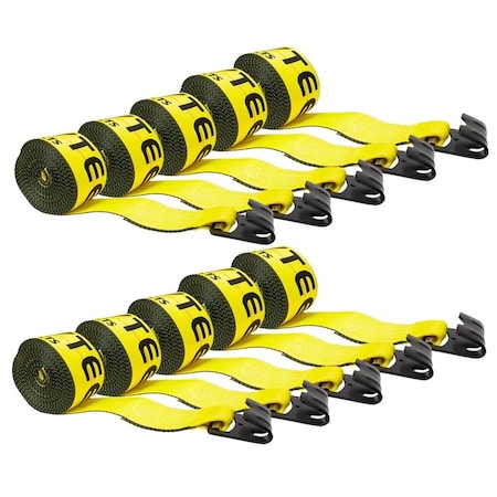 Mytee Products 4 in. x 80 ft. Winch Strap with Flat Hook, 10PK WS480x10