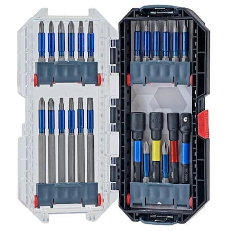 Wiha 24 Piece GoStack TerminatorBlue Impact Bit Set with Nut Setters and Adapter 76821