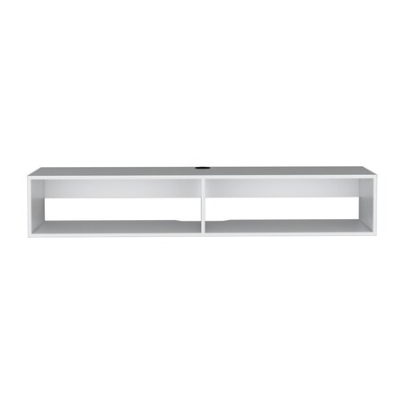 Homeroots 59" White Floating Mount TV Stand 569212