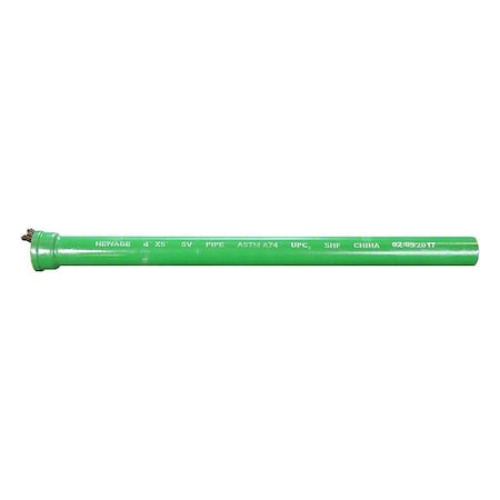 Zoro Select SingleHubPipe, CastIron, 15", 5ft ZFBSVP15S05