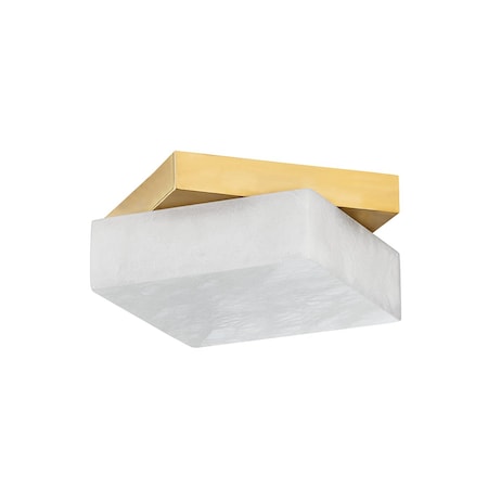 Hudson Valley Lighting Brockton 1 Light Flush Mount 11.5 In. Aged Brass 6612-AGB