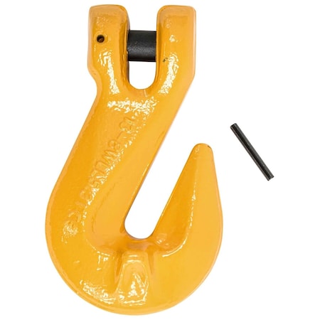 Mytee Products 1/2in Grade 80 Clevis Cradle Grab Hooks w/Pins, Tow Hooks with Clevis Pin for Trucks, 12,000 lbs WLL GH12-G80