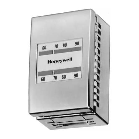 Honeywell Pneumatic Thermostat, Reverse Acting Cooling, 60-90F, Single Temperature, 2-Pipe TP970B2182