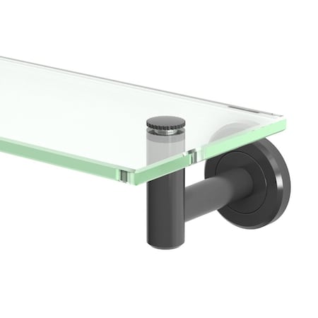 Gatco Latitude II Glass Vanity Shelf, Matte Black 4246MX