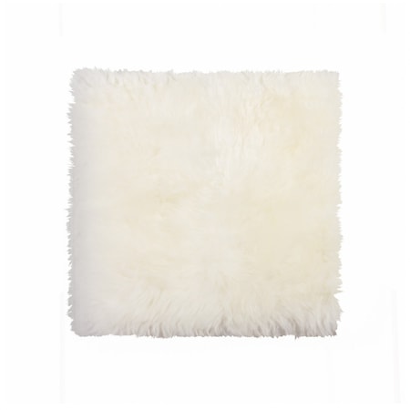 Homeroots 17" X 17" White Synthetic Solid Color Pad 317152