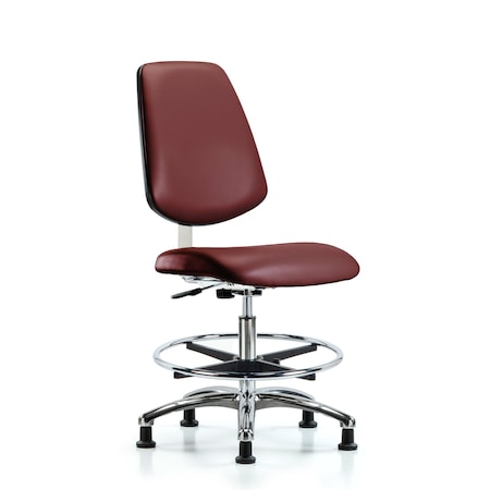 Blue Ridge Ergonomics Vinyl Clean Room Chair BR-CLR-VMBCH-MB-CR-CF-RG-8815
