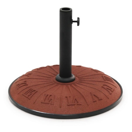 International Caravan and TC Outdoor Resin Roman Numerical Umbrella Stand Terra Cotta 23900-15/TC