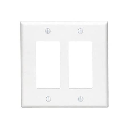 Leviton Faceplate, Number of Gangs: 2 White 80609-00W