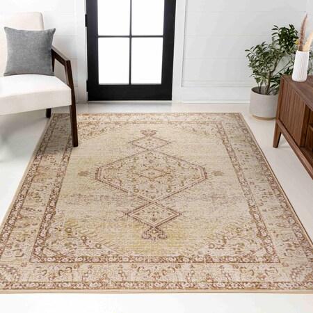 Jonathan Y Lila Modern Tribal Medallion Ivory 5 ft. x 8 ft. Area Rug MDP306A-5