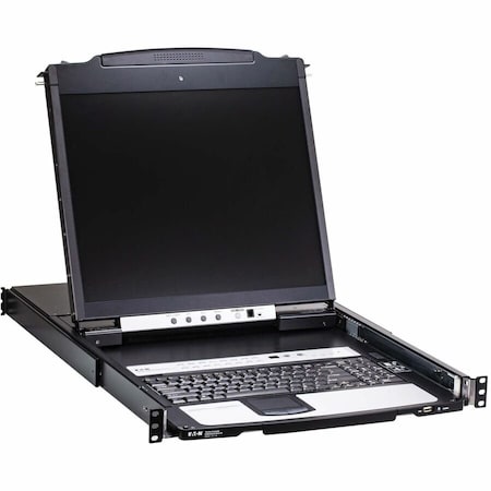 Eaton EATON 16-Port Cat5 KVM over IP Switch - 19 in. LCD, 1 Remote or 1 Local User, 1U Rack-Mount, TAA B064C-16-1-IP