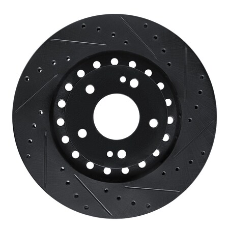 Dynamic Friction Co DFC Brake Rotor - Drilled and Slotted - Black 633-72031R