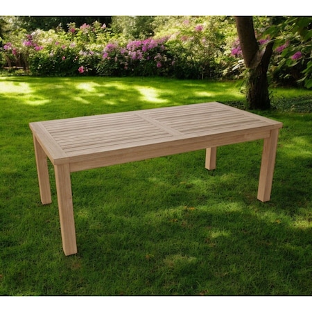 Homeroots 47" Natural Solid Wood Outdoor Coffee Table 554929