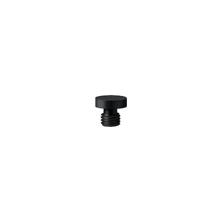 Deltana Button Tip, Solid Brass, Paint Black, 1 in W DSBU19