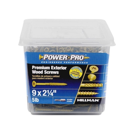 Hillman Deck Screws Power Pro No. 9 X 2-1/4" L Star Flat Head 5 lb Ceramic Coated 48609
