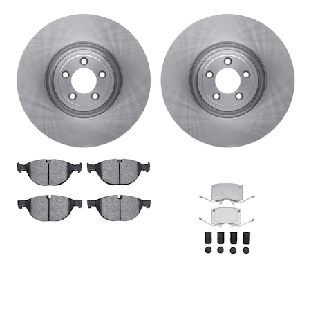 Dynamic Friction Co DFC Rotors with EURO 5000 Ceramic Brake Pads includes Hardware 6612-20075
