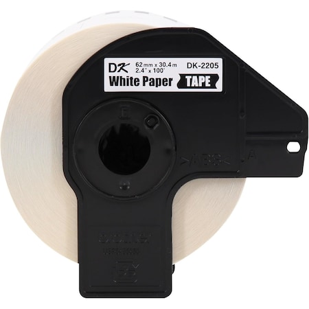 Brother Continuous Length Paper Label, 2.4in x 100' Roll, 3 Rolls DK22053PK