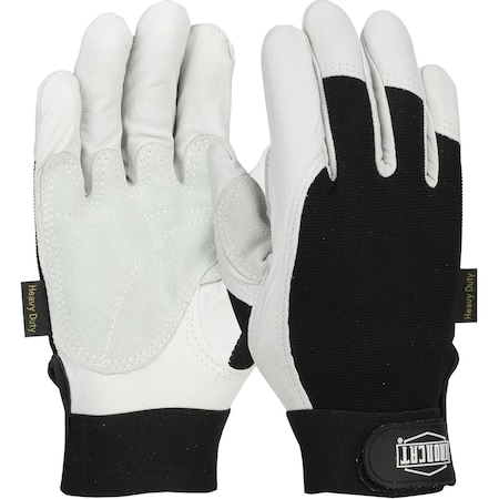 Ironcat Heavy Duty Top Grain Goatskin Leather Glove with Spandex Back and Reinforced Palm 3602