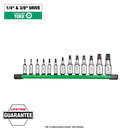 Milwaukee Tool Tamper Proof Torx Bit Socket Set, Chrome 48-22-9535