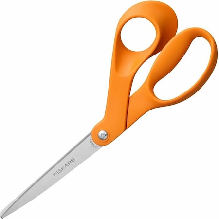 Fiskars Scissors, 8 In L, Orange, Ambidextrous 1069755