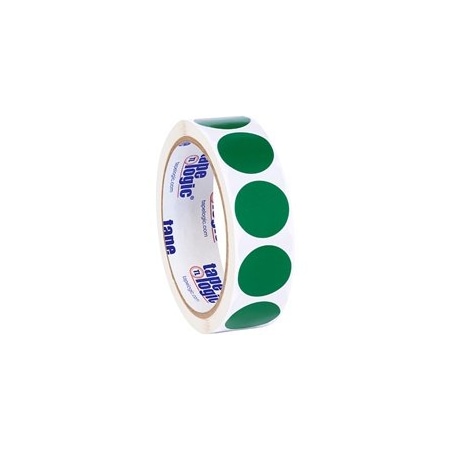 Bubblefast 1'' Green Inventory Circle Labels BFDL611D