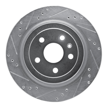 Dynamic Friction Co DFC Brake Rotor - Drilled and Slotted - Silver 631-46026L