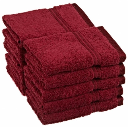 Superior Egyptian Cotton 10-Piece Face Towel Set  Burgundy NS FTOWEL BG