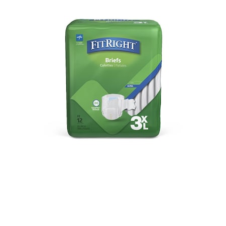 Medline Size 3XL Disposable Cloth-Like Briefs, 48PK MTB084