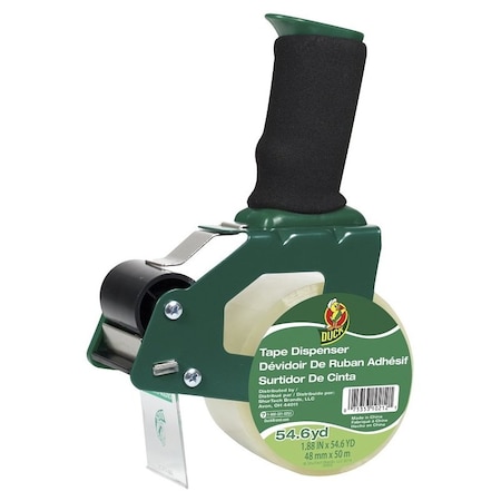 Duck Brand Tape Dispenser, 1.88 in Max Tape W, Clear 669332
