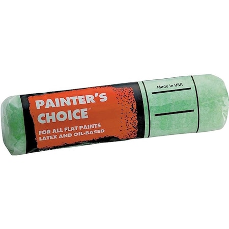 Wooster Roller Cover, 1/2 in Thick Nap, 9 in L, Fabric Cover, Mint Green R276-9