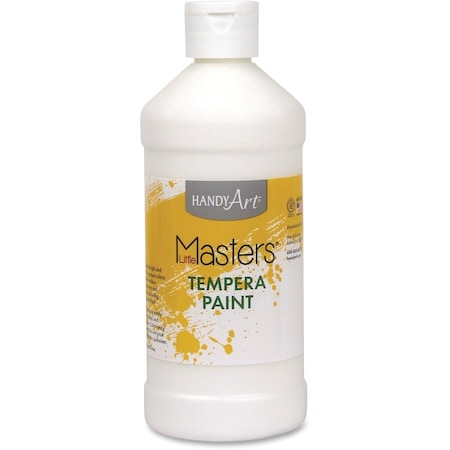 Handy Art Little Masters Tempera Paint, White, 16 oz., 12PK 201705