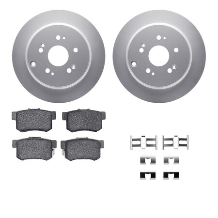Dynamic Friction Co DFC GEOSPEC Coated Rotors with 5000 Brake Pads - Ceramic and Hardware 4512-59167