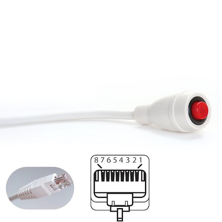 Crest Healthcare Call Cord, 8 ft., Cord, Arial RJ45 8-Pin 116115