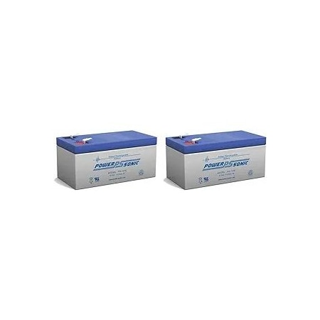 Power-Sonic PS-1230F1 12V 3Ah F1 AGM Rechargeable Battery, 2PK PS-1230 F1