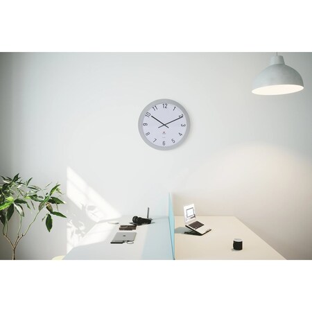 Alba Giant Wall Clock, D 60 Cm, Silver Grey HORGIANT