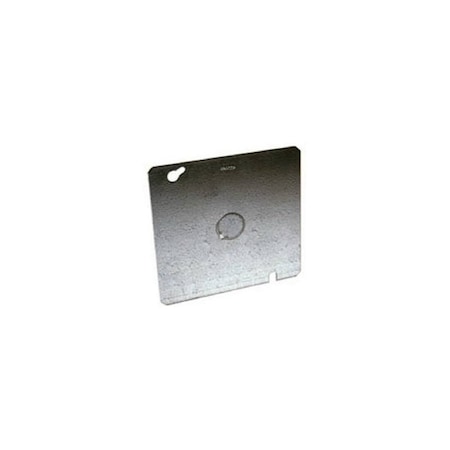 Raco Electrical Box Cover, 4-11/16 in L, 4-11/16 in W, Square, Galvanized Steel, Gray 833