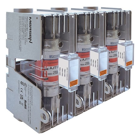 Mersen Fuse Block, 135.9 mm L, 600 V DC FB60J100B3