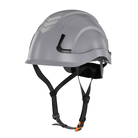 Defender Safety H2-EH Safety Helmet w/ HiViz Kit - Type 2 Class E, ANSI Z89 and EN12492 rated, Battleship Grey H2-EH-08-HV