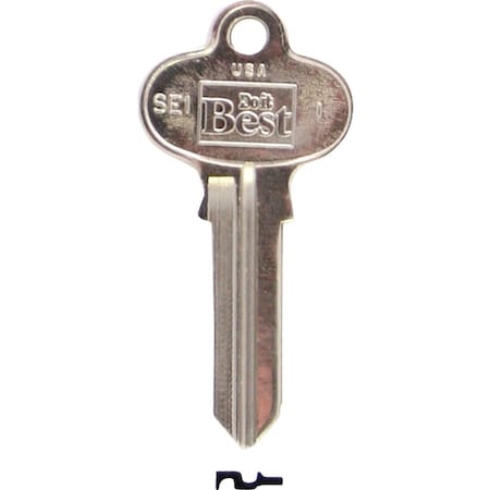 Do It Best Segal Nickel Plated House Key SE1 / 1022 DIB, 10PK IAL4574400B