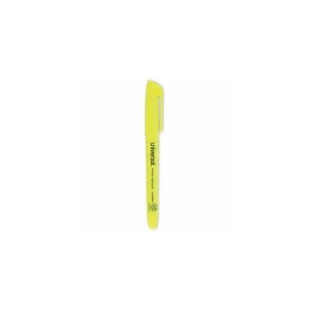 Universal Highlighter, Chisel Tip, Fluorescent Yellow 12PK UNV08851